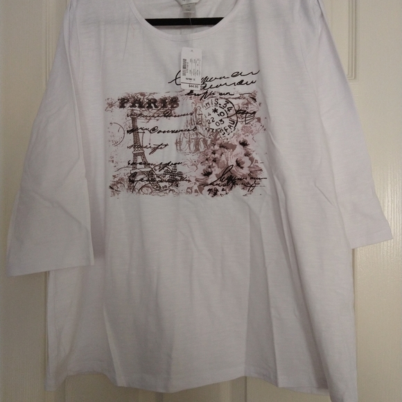 CJ Banks Tops - 3 quarter length sleeve graphic t-shirt